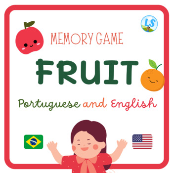 Preview of FRUIT - Bilingual Matching game Portuguese and English - Frutas Inglês Português