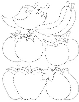 fruits and vegetables tracing clip art by marcelles kg zone tpt