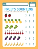 FRUITS COUNTING Count the fruits and circle the right number
