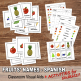 FRUITS IN SPANISH - WORKSHEET ACTIVITIES– Flashcards, Acti