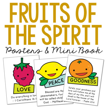 FREEBIE!! FRUITS OF THE SPIRIT Posters, Coloring Pages, Christian, Catholic