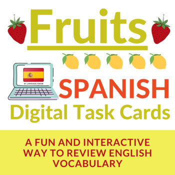 Preview of FRUITS Spanish Distance Learning | FRUIT Spanish BOOM Cards™