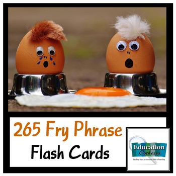 Preview of FRY PHRASE FLASH CARDS FOR SIGHT WORD FLUENCY PRACTICE