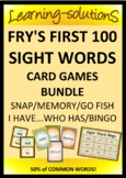 Fry's First 100 Sight Words - CARD GAME BUNDLE - 6 Games +