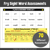 FRY SIGHT WORDS - Assessments, Progress Monitoring Tools