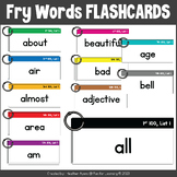 FRY SIGHT WORDS - Flashcards, Color-Coded