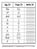 FRY SIGHT WORDS first 100