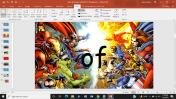 Preview of FRY Sight Words #1-10 PowerPoint Slideshow, Superhero Theme RH MCW