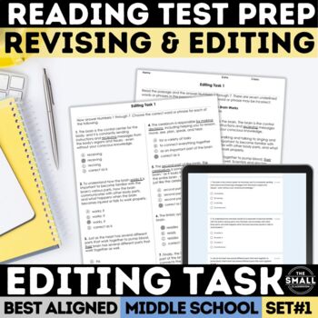 Preview of Editing & Proofreading Worksheets Revising Editing Practice FAST Test Prep BEST