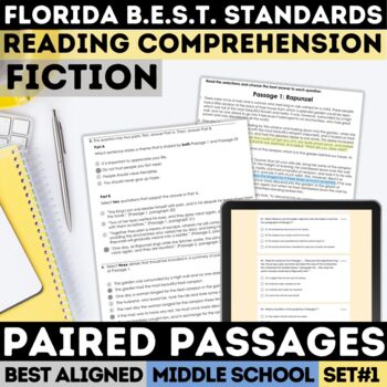 Preview of Fiction Comparing Texts with Comprehension Questions B.E.S.T Standards