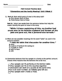 FSA Format Practice Quiz "Clementine and the Family Meetin