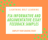 FSA Informative & Argumentative Essay Feedback Samples (FL