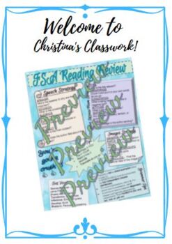 Preview of FSA Reading Review Guide/Poster
