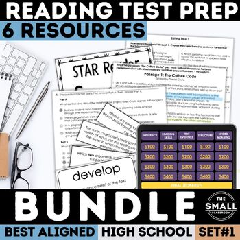 Preview of High School Reading Comprehension Passages Questions Multiple Choice Test Prep