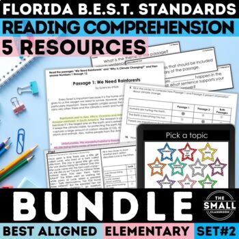 Preview of Reading Comprehension Assessments FAST State Test Prep Activities Florida BEST