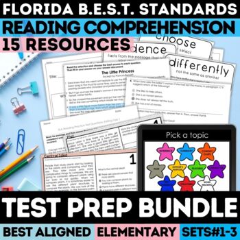 Preview of Ultimate ELA FAST Test Prep Bundle 3rd 4th 5th Grade Florida BEST Standards ELA