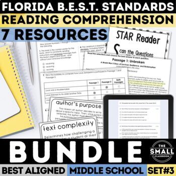 Preview of Ultimate ELA FAST Test Prep Bundle 6th 7th 8th Grade Middle School Reading