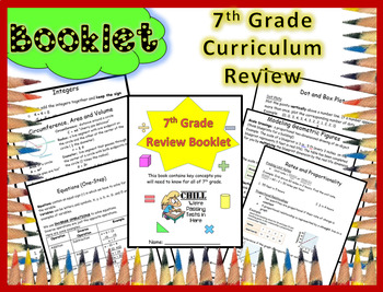 Preview of FSA, Regents, End of Year Assessment, 7th Grade Math Review Booklet