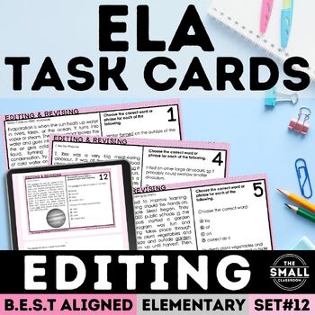 Preview of Revising & Editing Practice Task Cards Sentence Editing Proofreading Worksheets