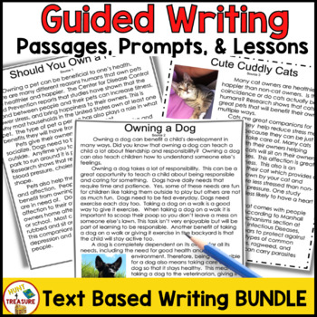 Preview of Writing 4th and 5th Grade Guided Text Based Writing Lessons BUNDLE 2