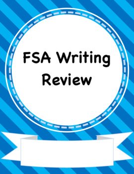 Preview of Editable FSA Writing Review PowerPoint