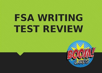 Preview of FSA Writing Test Review Boom Cards