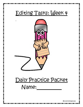 Preview of FSA and PARCC Practice with Daily Editing:  Week 4