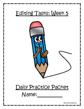 Preview of FSA and PARCC Practice with Daily Editing:  Week 5