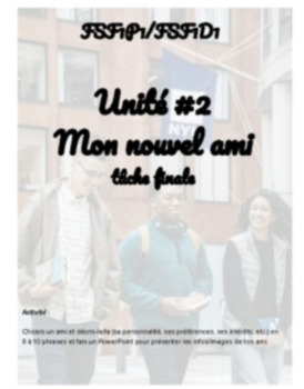 Preview of 9ième Unité #2 - bundle - mes camarades et nos loisirs (adjectifs et activités)