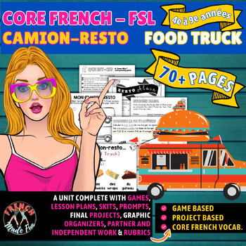 Preview of FSL/CORE FRENCH | CAMION-RESTO/FOOD TRUCK | GAME-BASED UNIT | MIDDLE SCHOOL |