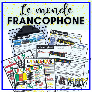 Preview of Francophone Countries Unit - La francophonie flag project
