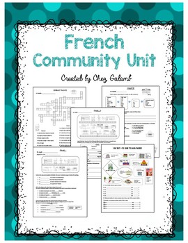 Preview of Community Unit (en ville/ communauté) -  French/FSL