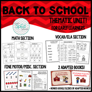 Preview of Thematic Back to School Unit {August} for Special Education/Pre-K/ Autism