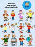 FULL COLOR Tiger Mascot School Days Clip Art