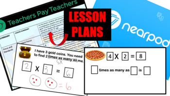 Preview of FULL Lesson plan and Nearpod Slides Multiplicative Comparisons | CCSS 4.OA.A.1