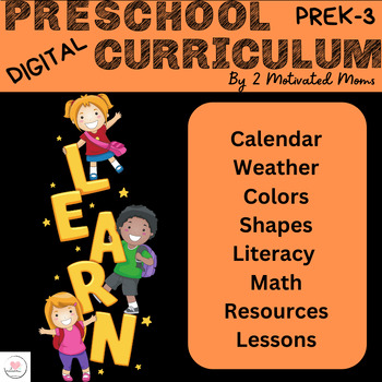 Preview of Preschool Curriculum, Lesson Plans, Letters, Numbers, Shapes, Colors, PreK-3