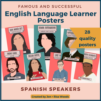 Preview of FULL SET- 28 Hispanic Heritage Month Famous English Learner Posters