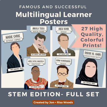 Preview of FULL SET- All 27 Successful/Famous Multilingual Learner STEM Posters