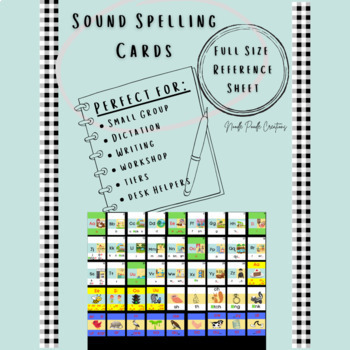 Preview of FULL-SIZE Reference Sheet for 45 Sound-Spelling Cards for Reading and Writing