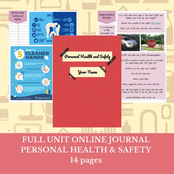 Preview of FULL UNIT- Health- Personal Health & Safety - Interactive Online Journal