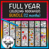 Back-to-School FULL YEAR Coloring Bookmarks BUNDLE!