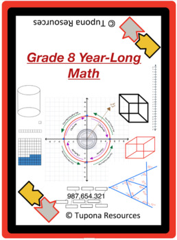 Preview of FULL YEAR GRADE 8 MATH! Complete with minds on and consolidation activity prints