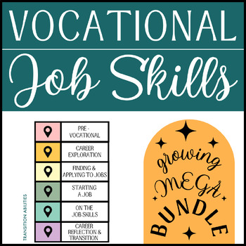 Preview of FULL YEAR Growing VOCATIONAL BUNDLE | Job Skills | High School Special Ed