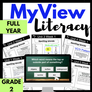 Preview of FULL YEAR MyView Literacy Grade 2 Spelling Vocabulary Special Ed Back to School