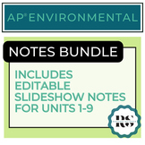FULL YEAR NOTES for AP Environmental Science | APES Notes Bundle