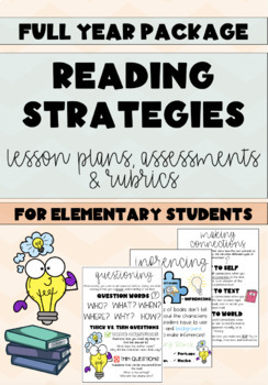 Preview of FULL YEAR READING STRATEGIES BUNDLE - Lesson plans, activities & assessments!