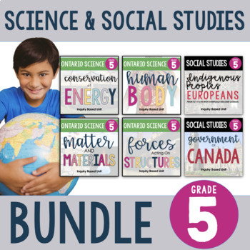 Preview of FULL YEAR Science and Social Studies Inquiry Units | Ontario Grade 5 Curriculum