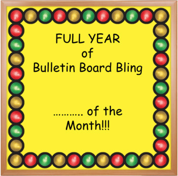 Preview of FULL YEAR of  Bulletin Board Bling Math of the Month Bulletin Board