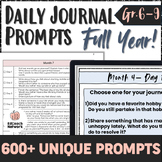 FULL YEAR of Daily Journal Writing Prompts - Bell Ringers 