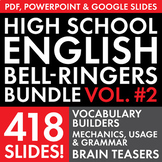 Bell Ringers – H.S. English Vol. 2 – Vocab, Grammar & Logic Puzzle/Brain Teasers